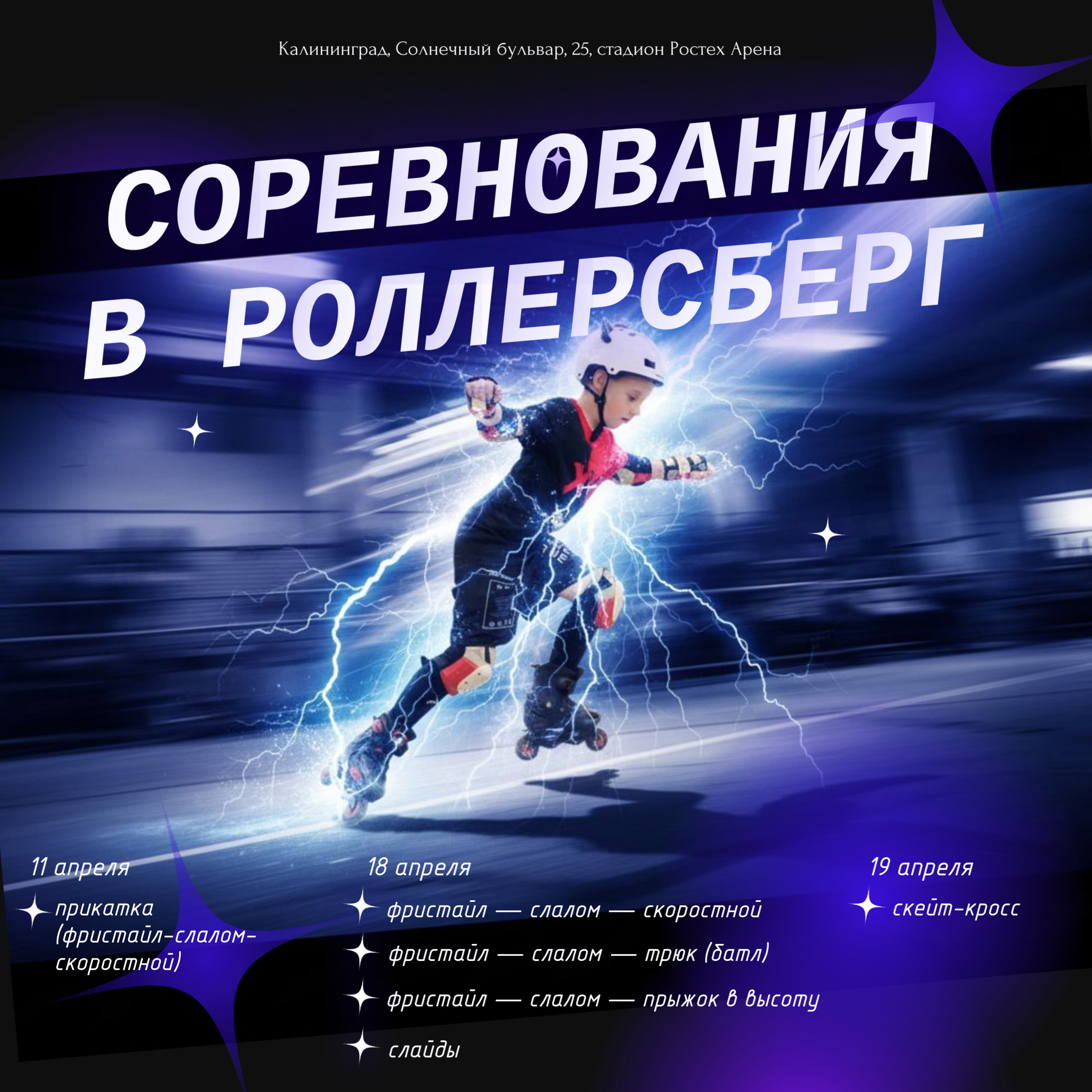 Соревнования по роллер спорту в апреле 2026